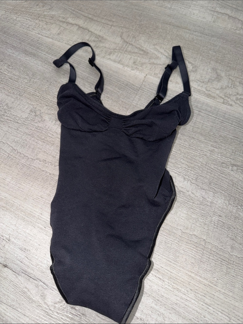 SKIMS Black Strapless Bodysuit
